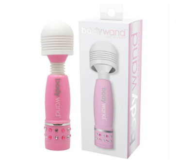 Mini masažer Bodywand – ružičasti s šljokicama