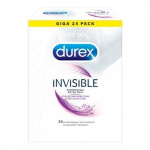 Durex Invisible Extra Lubricated 24's